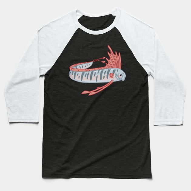 Giant Oarfish Baseball T-Shirt by bytesizetreasure